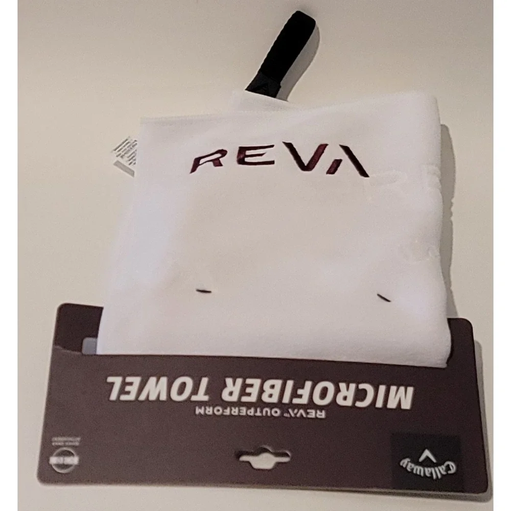 Callaway White‎ REVA Outperform Microfiber Towel Embroidered Sz 30x20